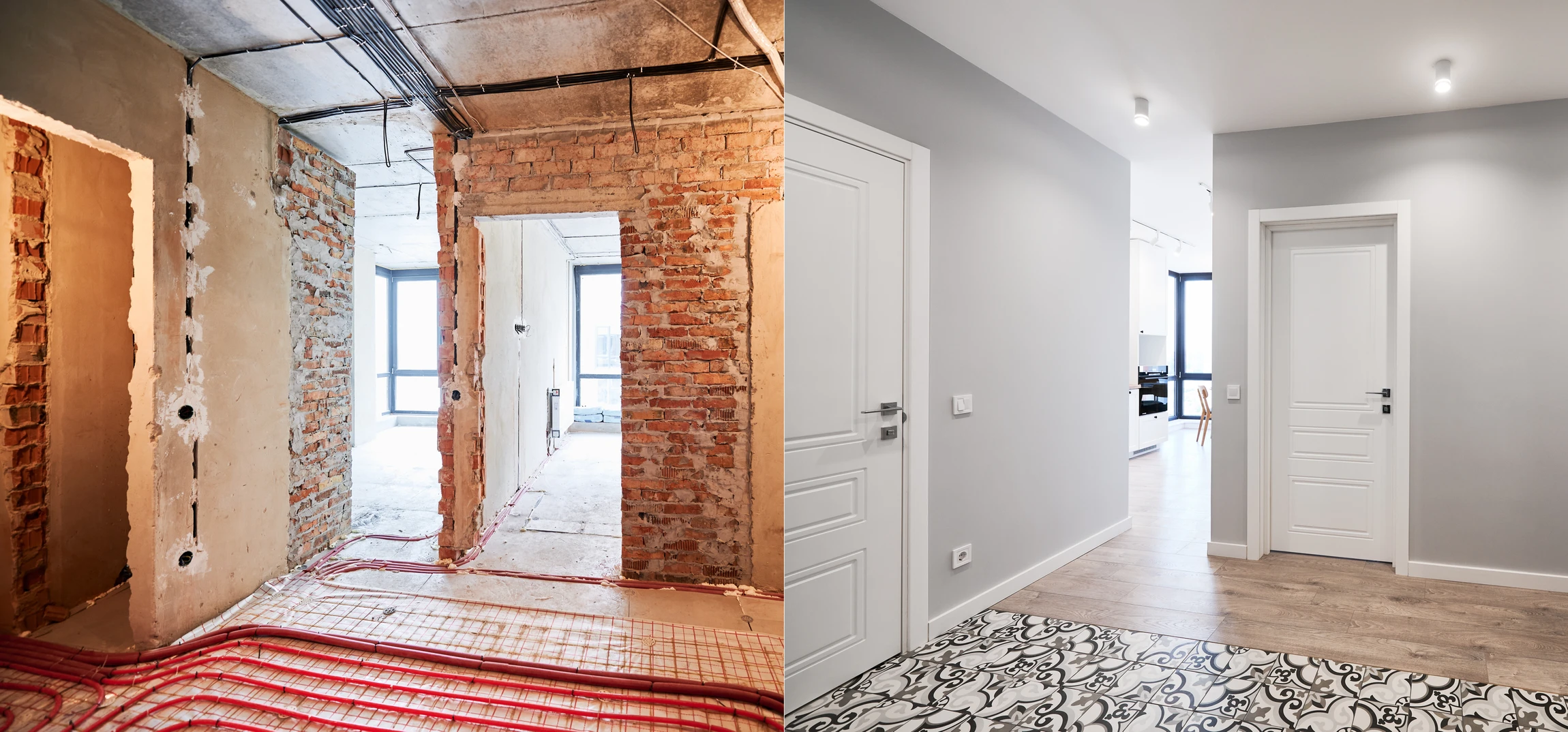 Chantier de construction résidentielle en cours avec maison moderne à étages